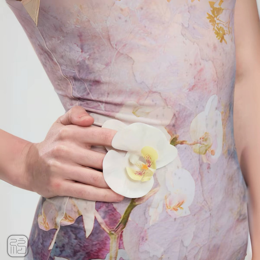 Justaucorps imprimés The Phalaenopsis inspirés de la teinture botanique