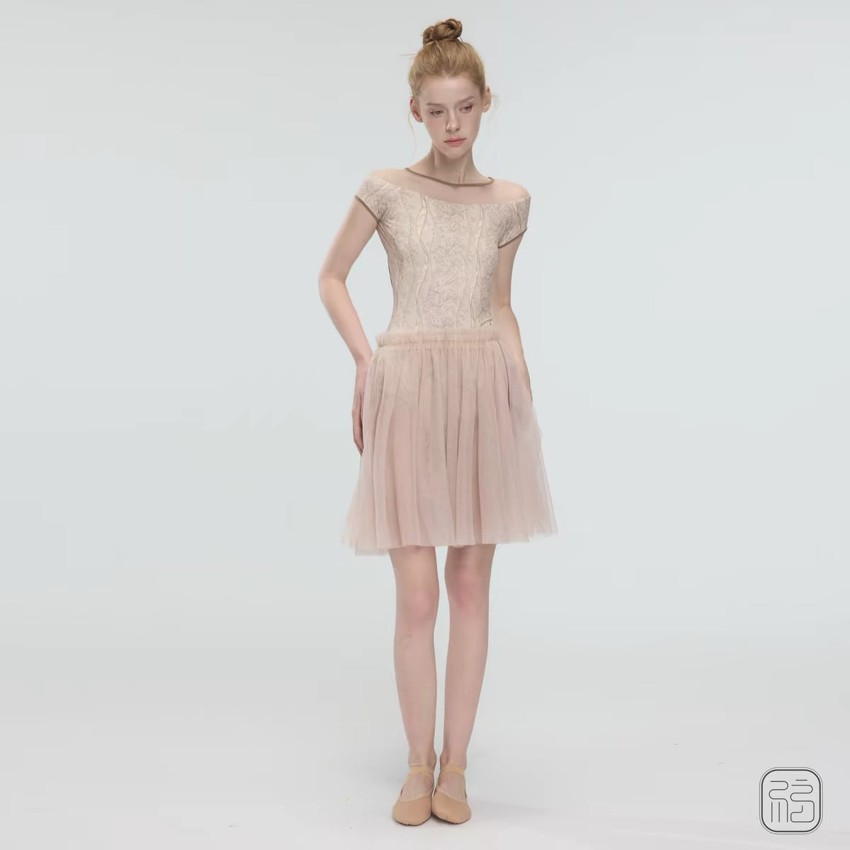 Justaucorps Ballet & Pilates Vintage – Imprimé Arabesques Végétales