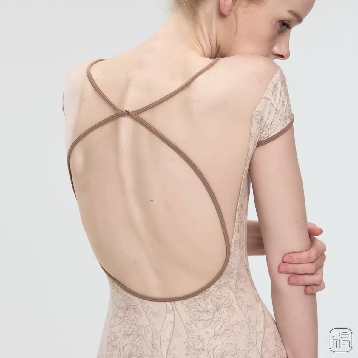 Justaucorps Ballet & Pilates Vintage – Imprimé Arabesques Végétales